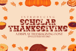 Scholar Thanksgiving Font