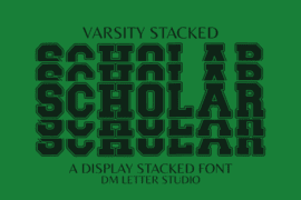 Scholar Varsity Stacked Monogra Font