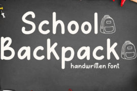 School Backpack Font