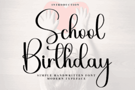 School Birthday Font