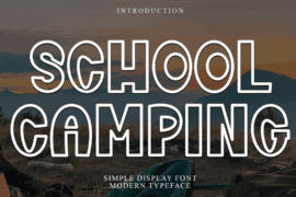 School Camping Font