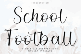 School Football Font