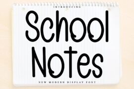 School Notes Font