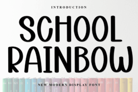 School Rainbow Font