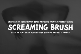 Screaming Brush Font
