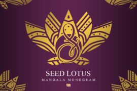 Seed Lotus Mandala Monogram Font