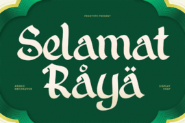 Selamat Raya Font