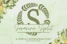 Seravine Split Monogram Font