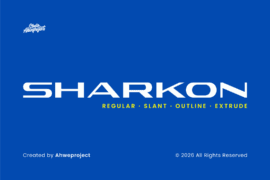 Sharkon Demo Font