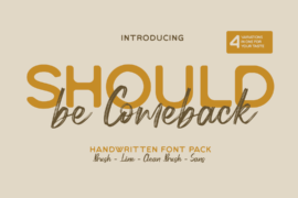 Should be Comeback Brush Font