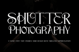 Shutter Photography – Personal use Font