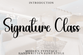 Signature Class Font