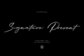 Signature Present Font