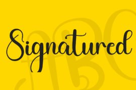 Signatured Font
