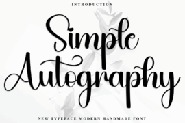 Simple Autography Font