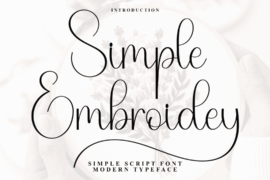 Simple Embroidey Font