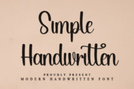 Simple Handwritten Font