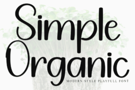 Simple Organic Font