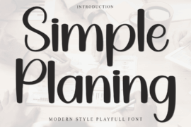 Simple Planing Font