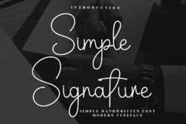 Simple Signature1 Font