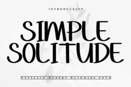 Simple Solitude Font