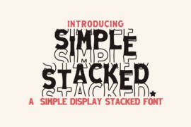 Simple Stacked Font