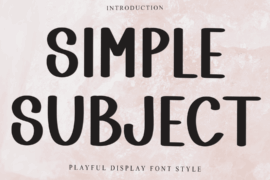 Simple Subject Font