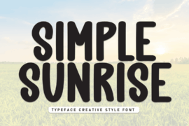 Simple Sunrise Font