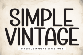 Simple Vintage Font