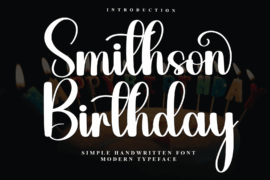 Smithson Birthday Font