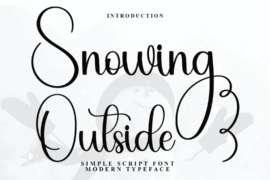 Snowing Outside Font