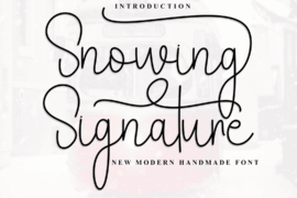 Snowing Signature Font
