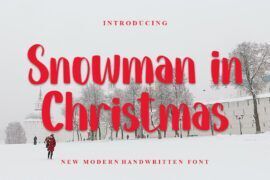 Snowman In Christmas Font