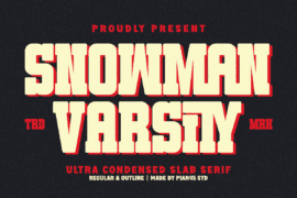 Snowman Varsity Font