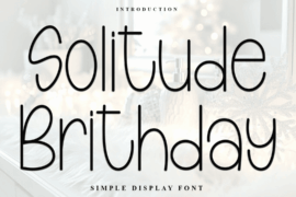 Solitude Brithday Font