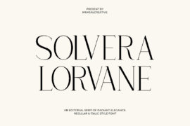 Solvera Lorvane Font