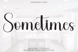 Sometimes Silluet Font