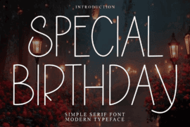 Special Birthday Font