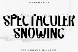 Spectaculer Snowing Font