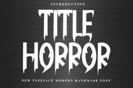 Spooky Horror Font