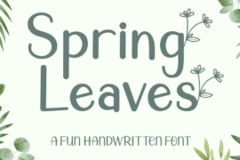 Spring Leaves Font
