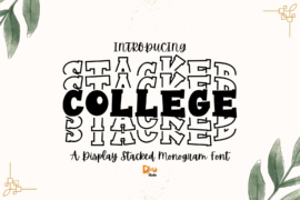 Stacked College Monogram Font