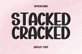 Stacked Cracked Font
