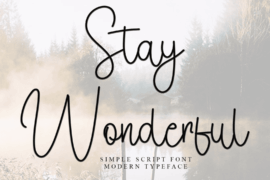 Stay Wonderful Font