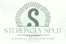 Sterlingly Split Monogram Font