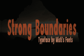 Strong Boundaries Font