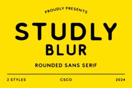 Studly Blur Demo Font