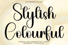 Stylish Colourful Font