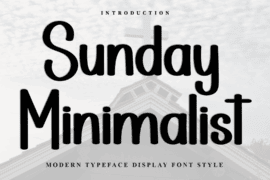 Sunday Minimalist Font