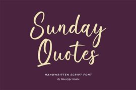 Sunday Quotes Font